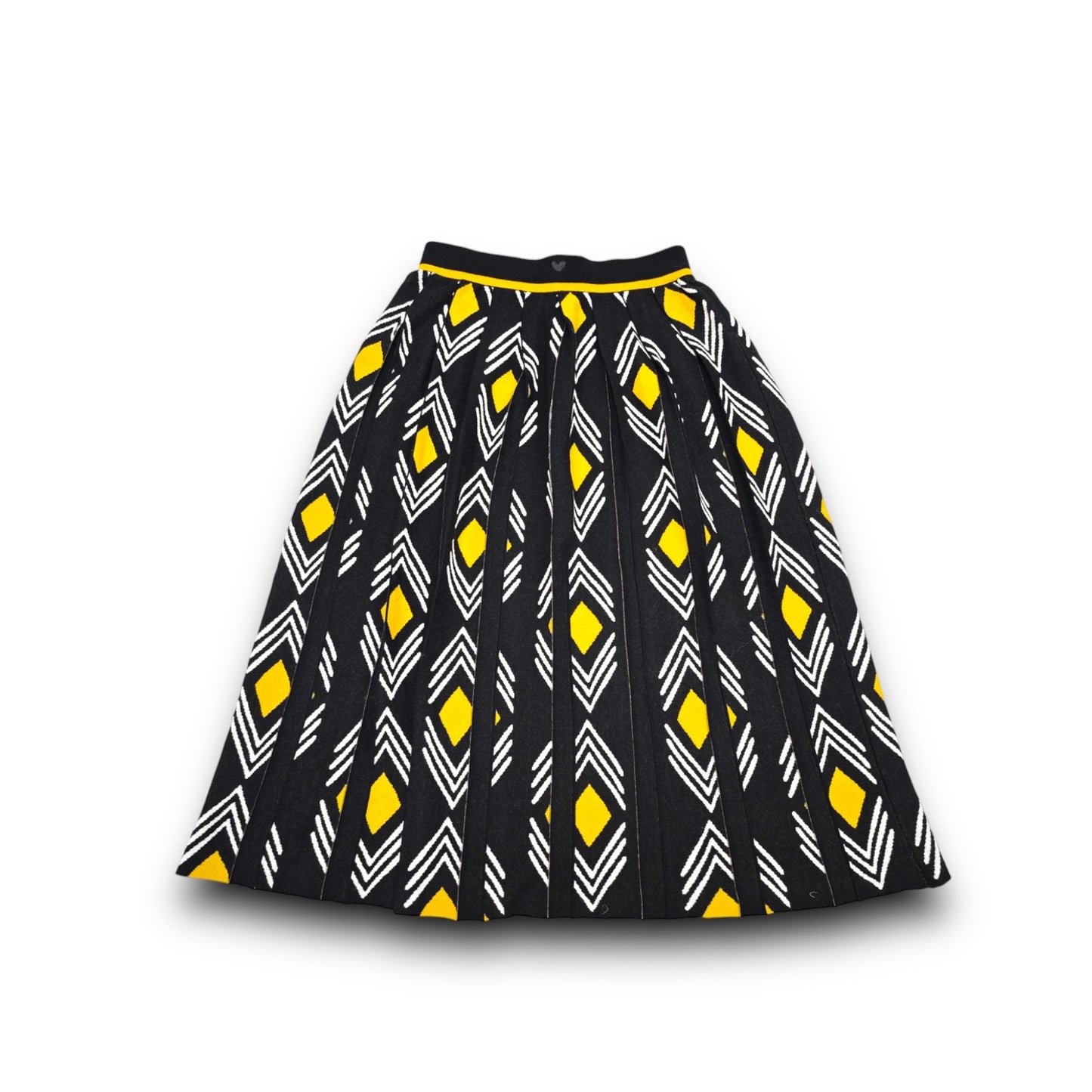 MARCI FRANC YELLOW ZEBRA KNIT SKIRT