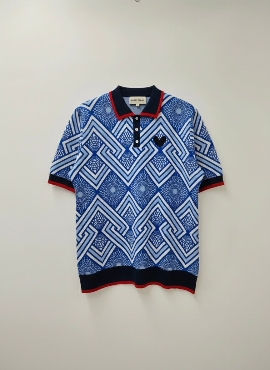 MARCI FRANC SAVANNAH SKY POLO SHIRT
