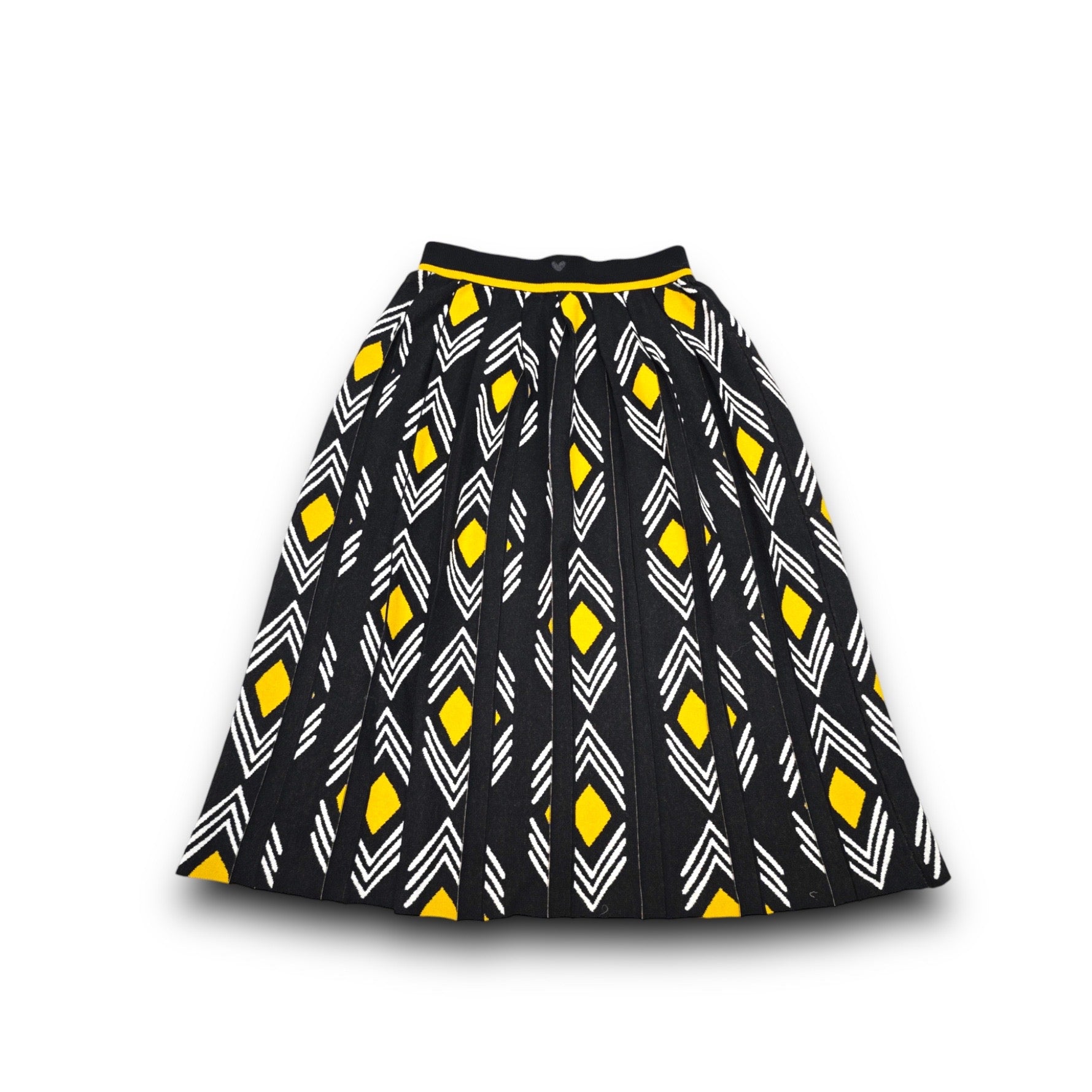 MARCI FRANC YELLOW DIAMOND KNIT SKIRT