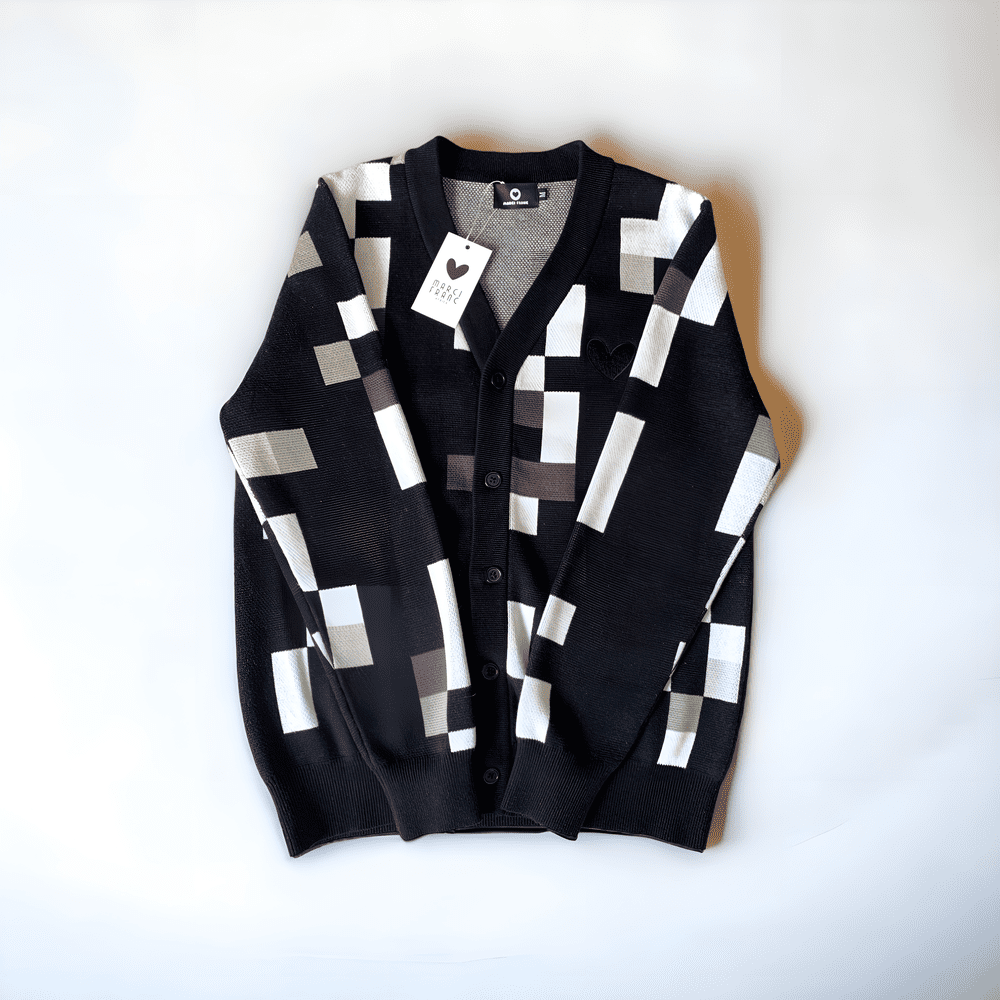 MARCI FRANC PIXEL DIAMOND CARDIGAN