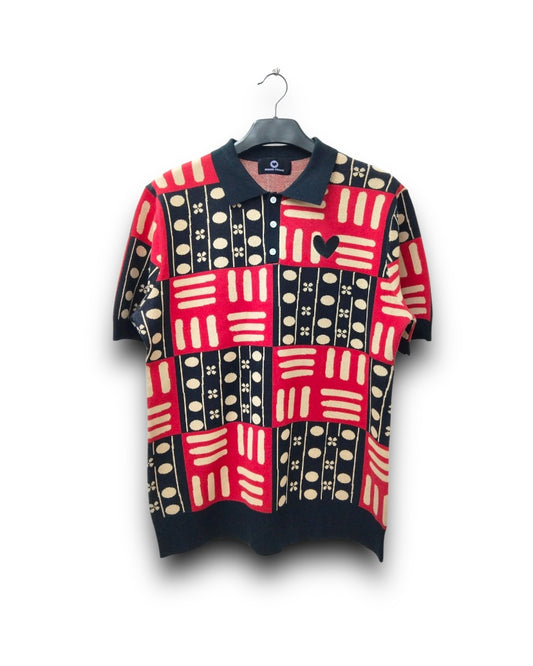 MARCI FRANC TRIBAL CHIC POLO SHIRT