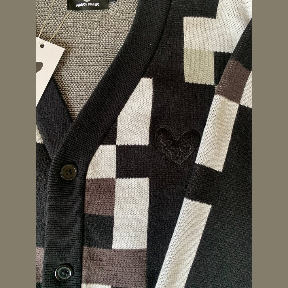 MARCI FRANC PIXEL DIAMOND CARDIGAN