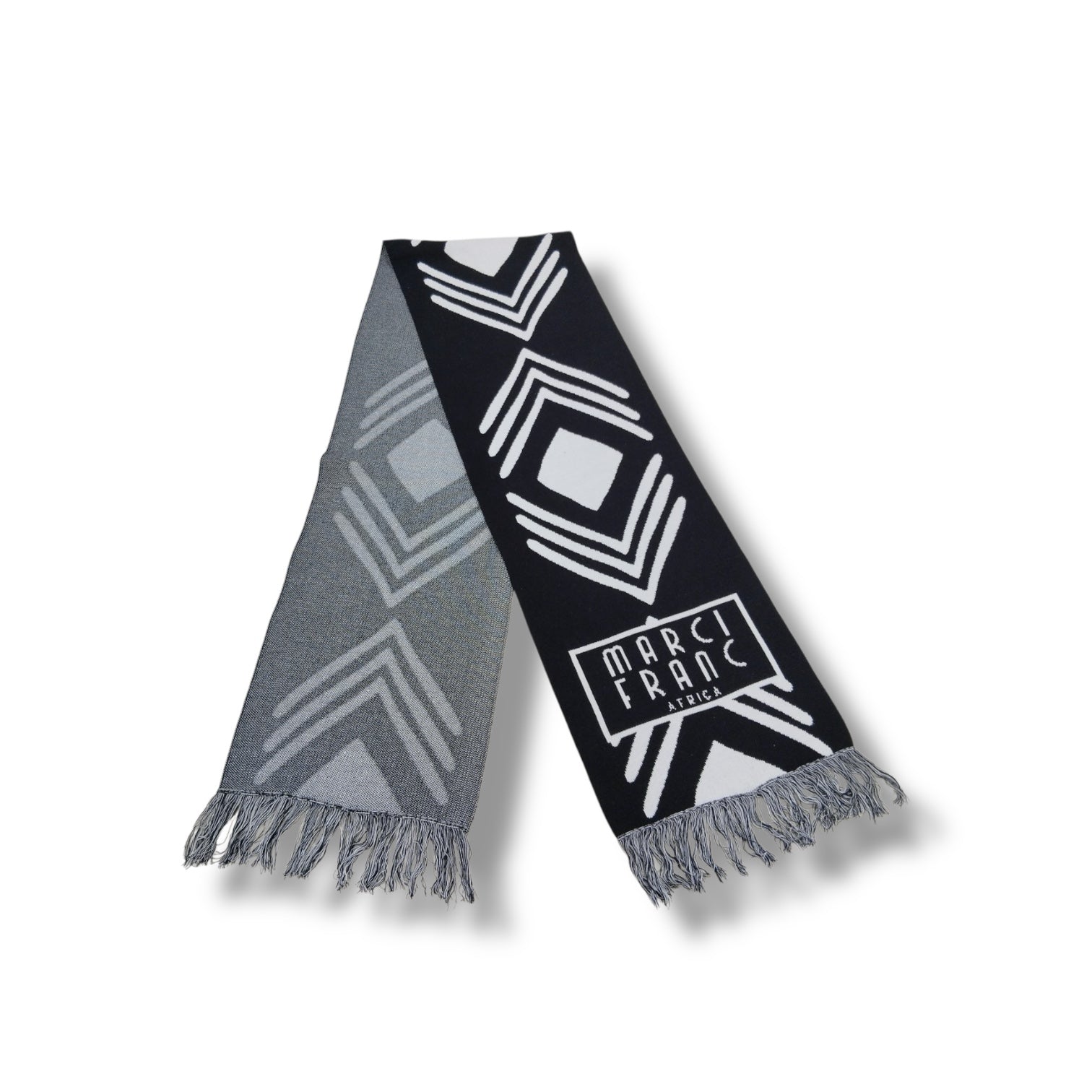 MARCI DIAMOND JACQUARD KNITTED SCARF