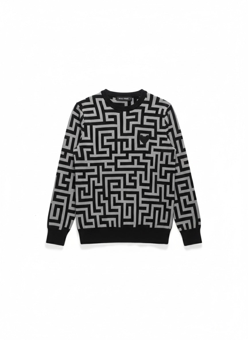 MARCI FRANC LABYRINTH CREW-NECK JUMPER
