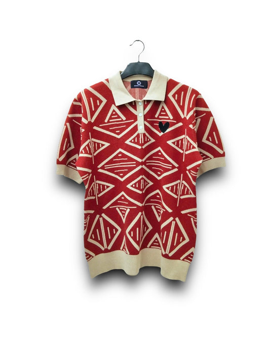 MARCI FRANC TRIBAL CHIC POLO SHIRT