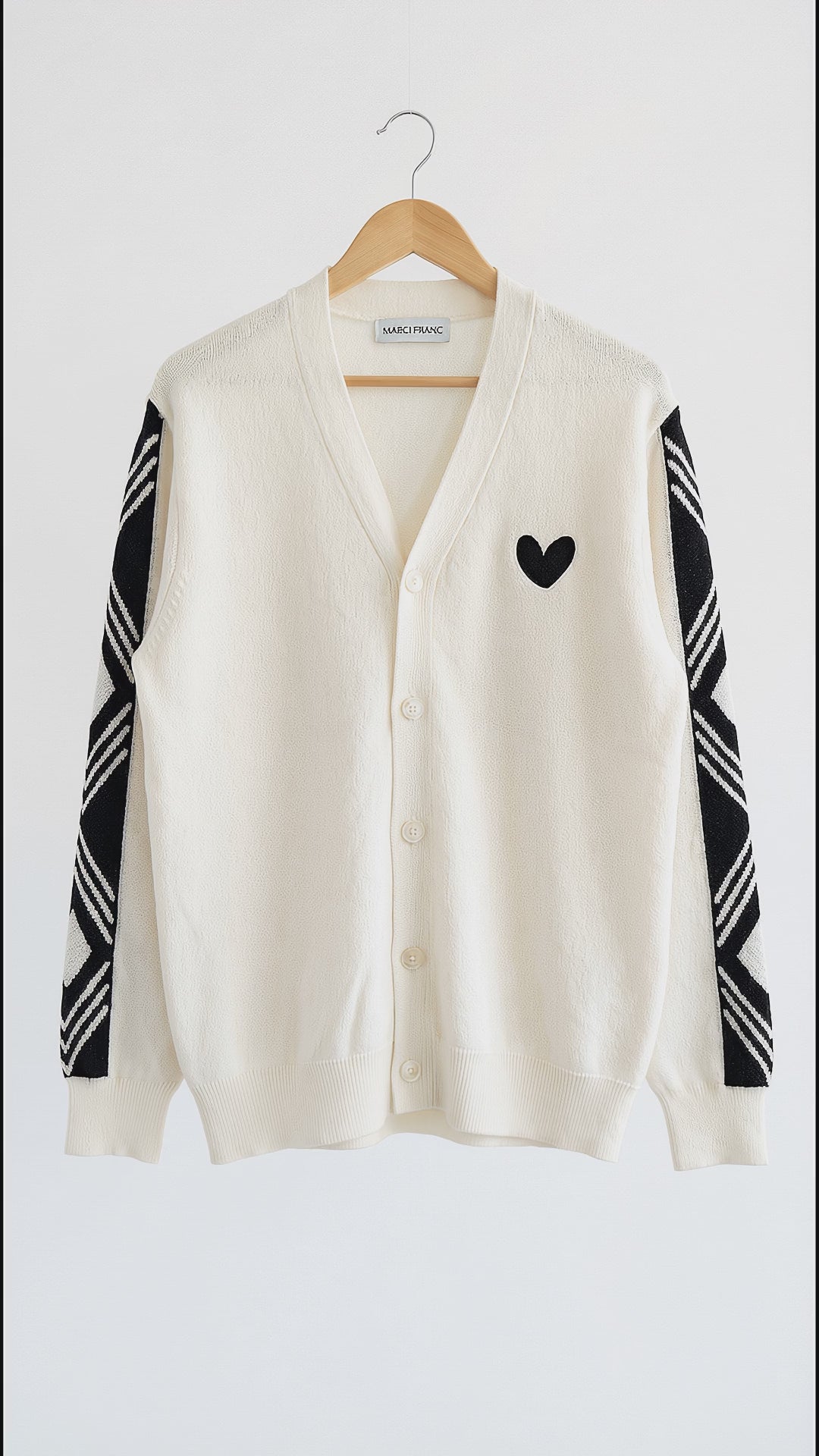 MARCI FRANC IVORY DIAMOND CARDIGAN